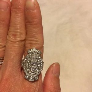 Club Monaco Silver Antique Style Cocktail Ring